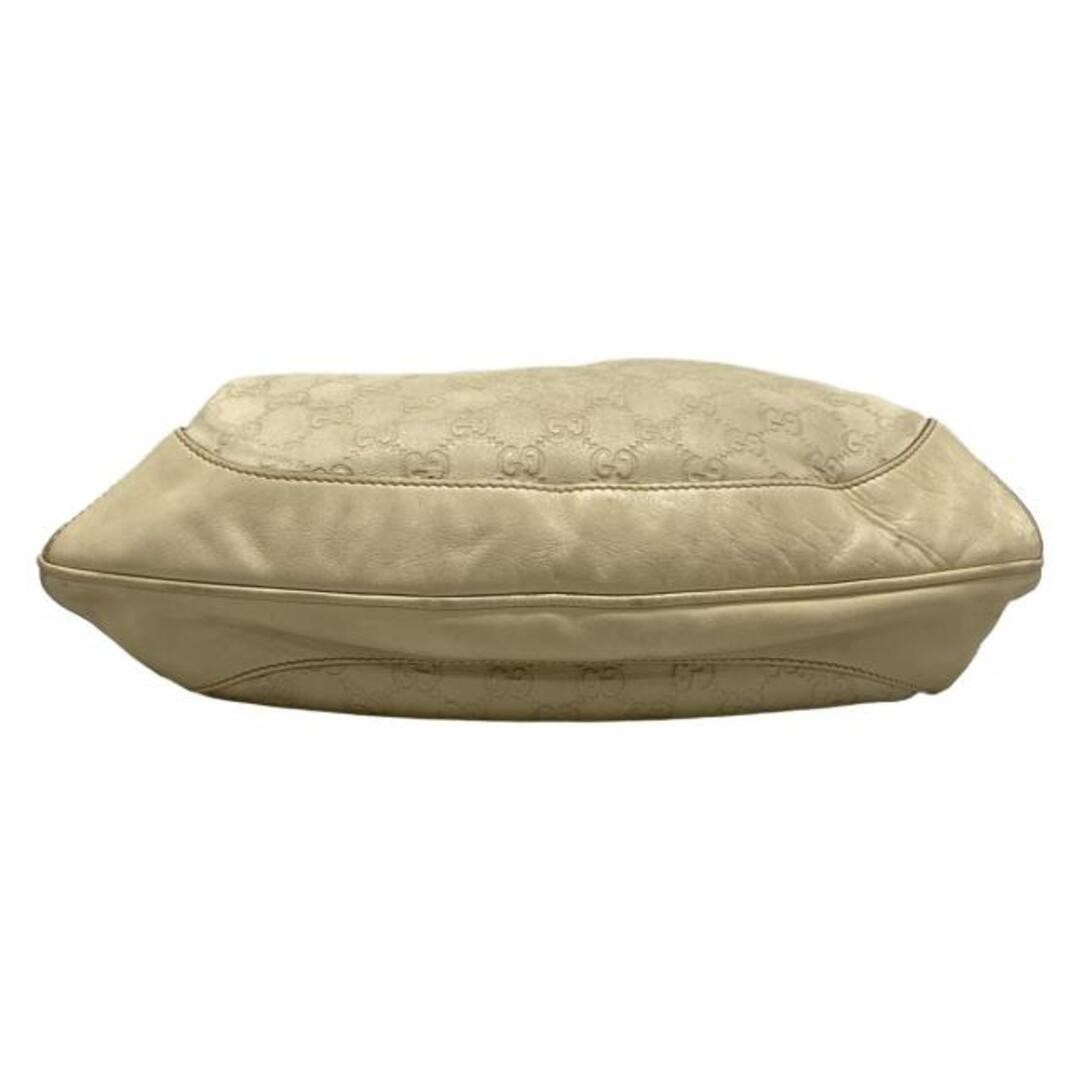 GUCCI Bamboo Shima Line Ivory Leather Handbag Used, Elegant, 33x29-39cm thumbnail 6