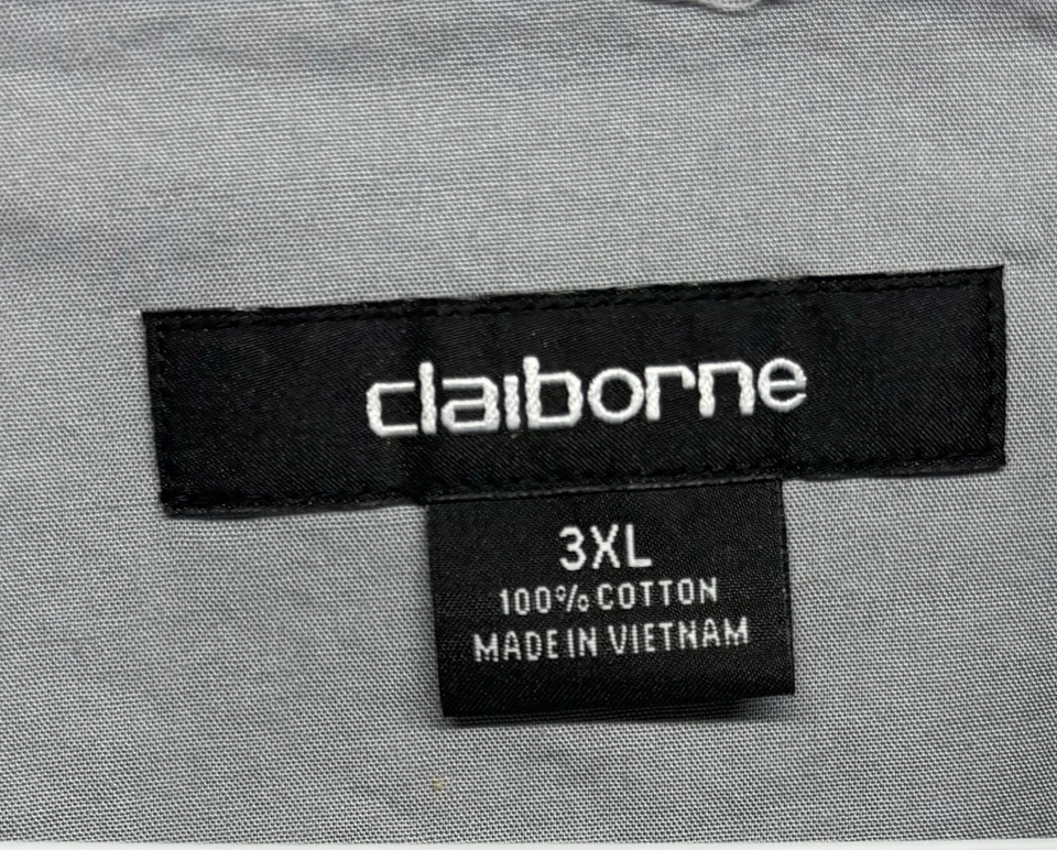 Claiborne 男式 3XL 码纽扣正装衬衫 — 第 3/4 张图片