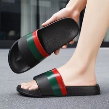 Men Stripe Slippers