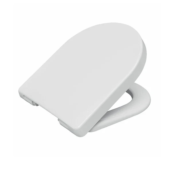 SIAMP 95900110 White D-Shape Toilet Seat Anti-bacterial Scratch Resistant - NEW