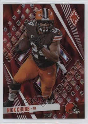 2023 Panini Phoenix Red Seismic 179/199 Nick Chubb #49 19di