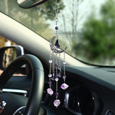 Car Rear View Mirror Accessories Cute Hanging Ornament Unique Moon Boho Rearv...