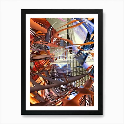 Abstrakt # 9 Kunstdruck gerahmt Wandbild Poster Leinwanddruck Bild