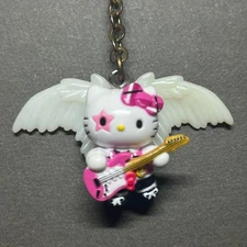 Hello Kitty Punk Rock Strap with Star Eye Makeup and Wings Rare New