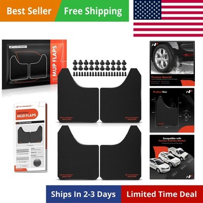Universal Mud Flaps, 4 Pack Black Splash Guards for Truck Car Pickup SUV, Fro...