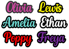 PERSONALISED Layered Vinyl Name Sticker Decal Label Lunchbox  Bottle School