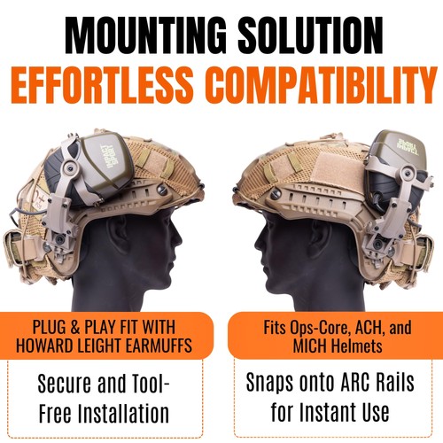 Tigrett ARC Rail Adapter for Howard Leight Impact Sports Earmuffs – Tactical ... - Picture 2 of 6