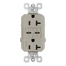 Radiant 20 Amp 125-Volt Tamper-Resistant Duplex Outlet with Ultra-Fast plus Powe