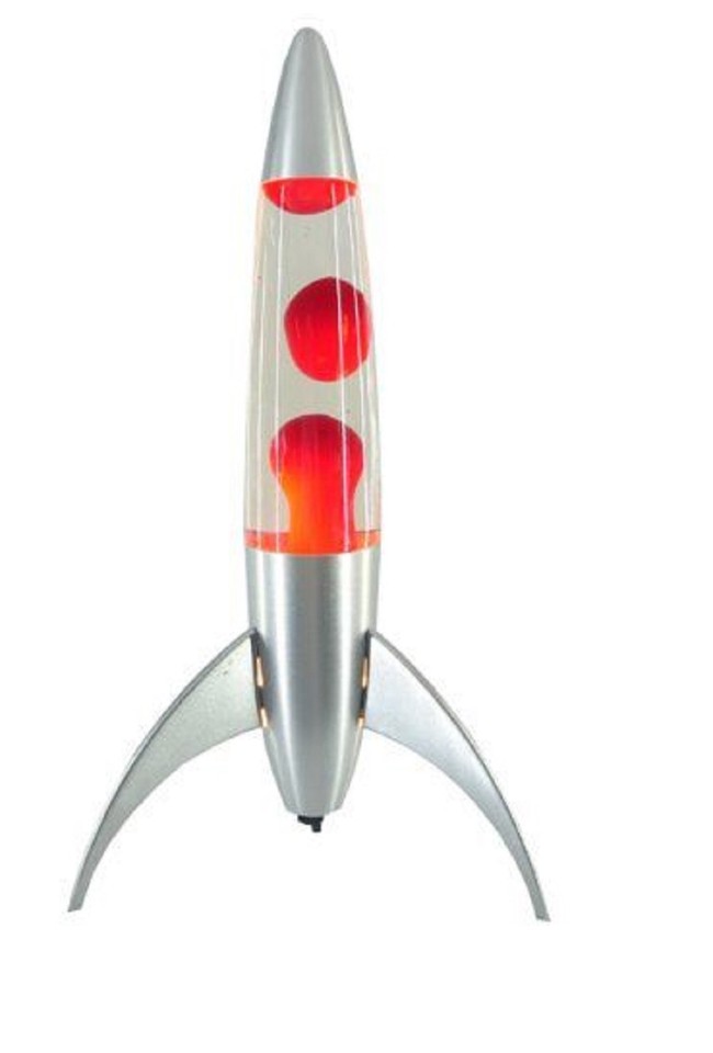 Rhode Island Novelty Retro Rocket Lava Lamp RED 18 Inches