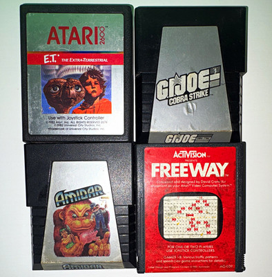 Atari 2600 Game Lot G.I. Joe Cobra Strike E.T. Freeway Amidar Vintage-4 game lot
