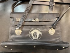 Gianni Versace borsa vintage in pelle nera