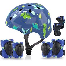 Kids Helmet with Knee Pads Elbow Pads and Wrist Guards,Child Protective Gear ...