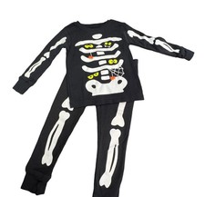 Carters Halloween Skeleton Outfit Set 5T Pants Shirt Black