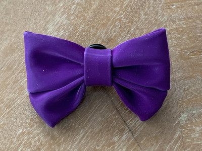 Jibbitz Croc Shoe Charm Plastic Purple Bow 3D NWT