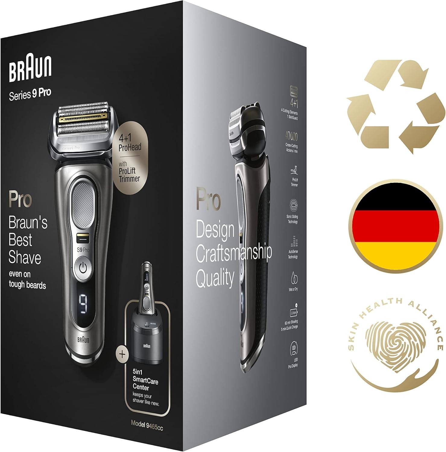 Braun Series 9 Pro 9465cc Electric Shaver Wet Dry Razor SmartCare Men 2