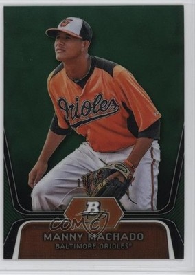 2012 Bowman Platinum Prospects Green Refractor 190/399 Manny Machado #BPP23 1q1s