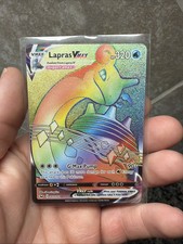 Pokemon TCG - Lapras VMAX - Sword & Shield Base Set 203/202 Secret Rare Rainbow