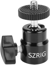 1/4"-20 Mini Ball Head for DSLR Camera Monitor Photo Studio Accessory