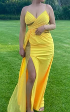 Yellow evening gown size 6