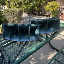 Pair (2) of Altec Lansing 511B horns (HORNS only) tar coated green 