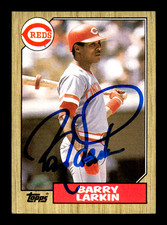 1987 Topps # 648 Barry Larkin Autograph Signed Card JSA Cincinnati Reds