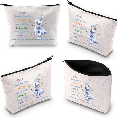 Schneemann Olaf Kosmetik Make-up Tasche Olaf Fans Geschenk Du bist mutiger stärker intelligenter