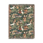 Tropical Nomad Floral Woven Blanket, Island Bird Pattern Throw Blankets 80"x60"