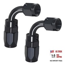 6AN Fitting, 2PCS 6AN Hose End Fittings, 6 AN 90 Degree 6AN-90 Degree-2pcs