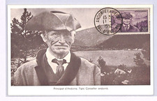 ANDORRA (French) MAXI CARD 1952 20Fr Ethnic PPC Postcard{samwells-covers}XH202