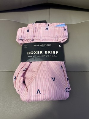 BNWT BANANA REPUBLIC MEN'S LOVE VALENTINE'S DAY WOVEN BOXER US SIZE LARGE (L)