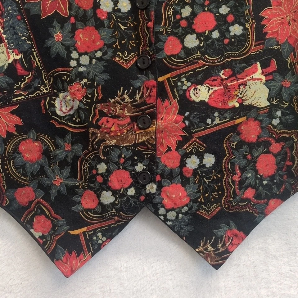 Жилет винтажный праздничный рождественский Santa Nut Cracker размер M - Изображение 3 из 4