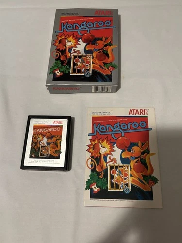 Atari 2600 Kangaroo 1983 Cartridge, Box And Instructions
