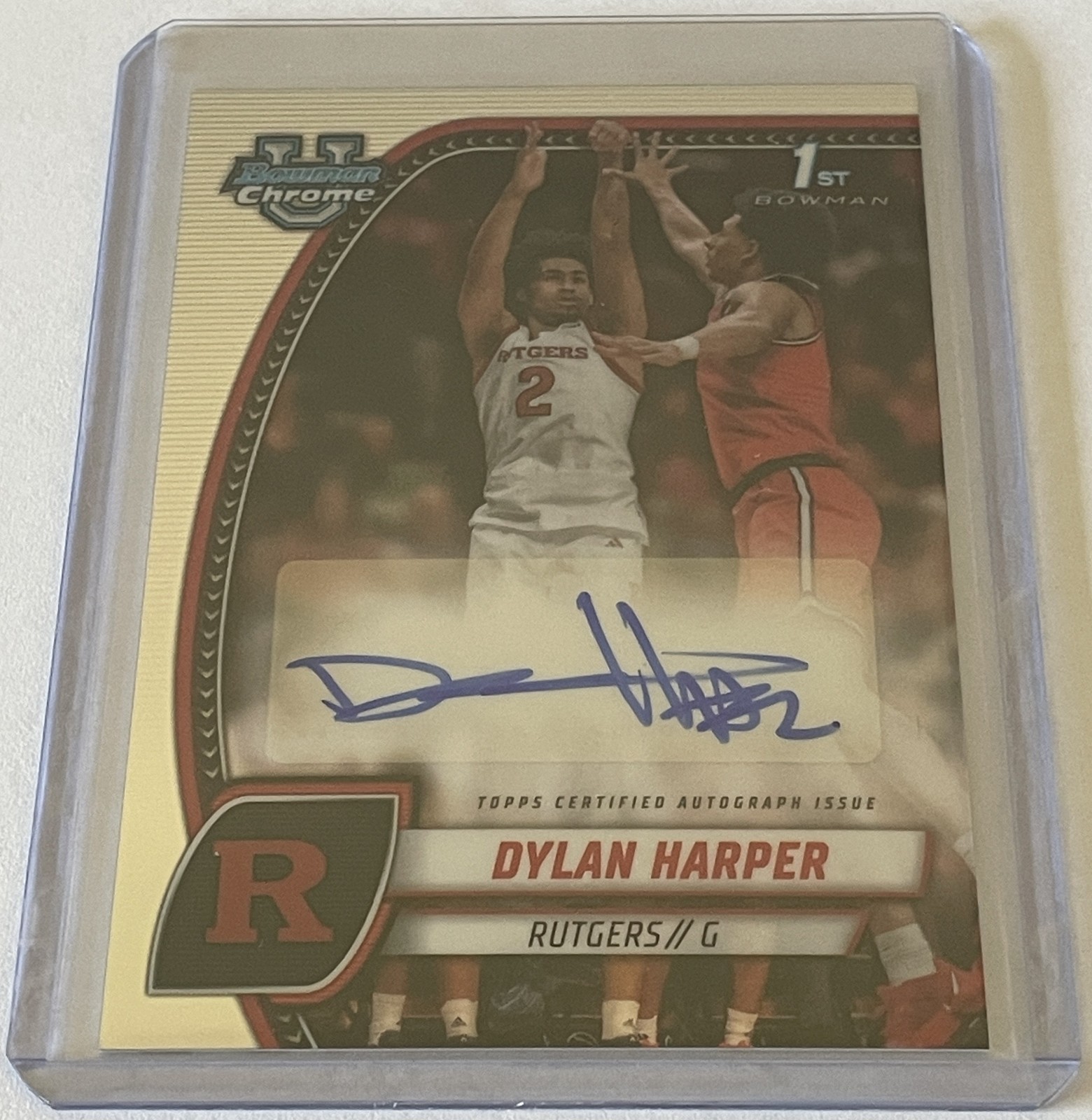 2024/25 Bowman U Chrome Dylan Harper Base Autograph #22 Rutgers Scarlet Knights
