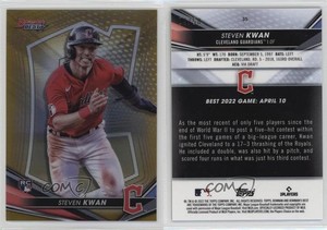2022 Bowman's Best Gold Refractor /50 Steven Kwan #35 Rookie RC