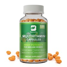 Multivitamin Capsules High Potency for Men  Women Support Energy Immunity