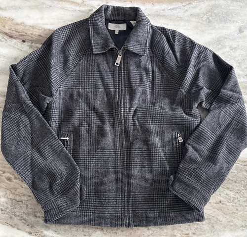 EUC Jack Spade Bleecker Street Dillard Wool Jacket Gray Houndstooth Plaid Small - Picture 1 of 6