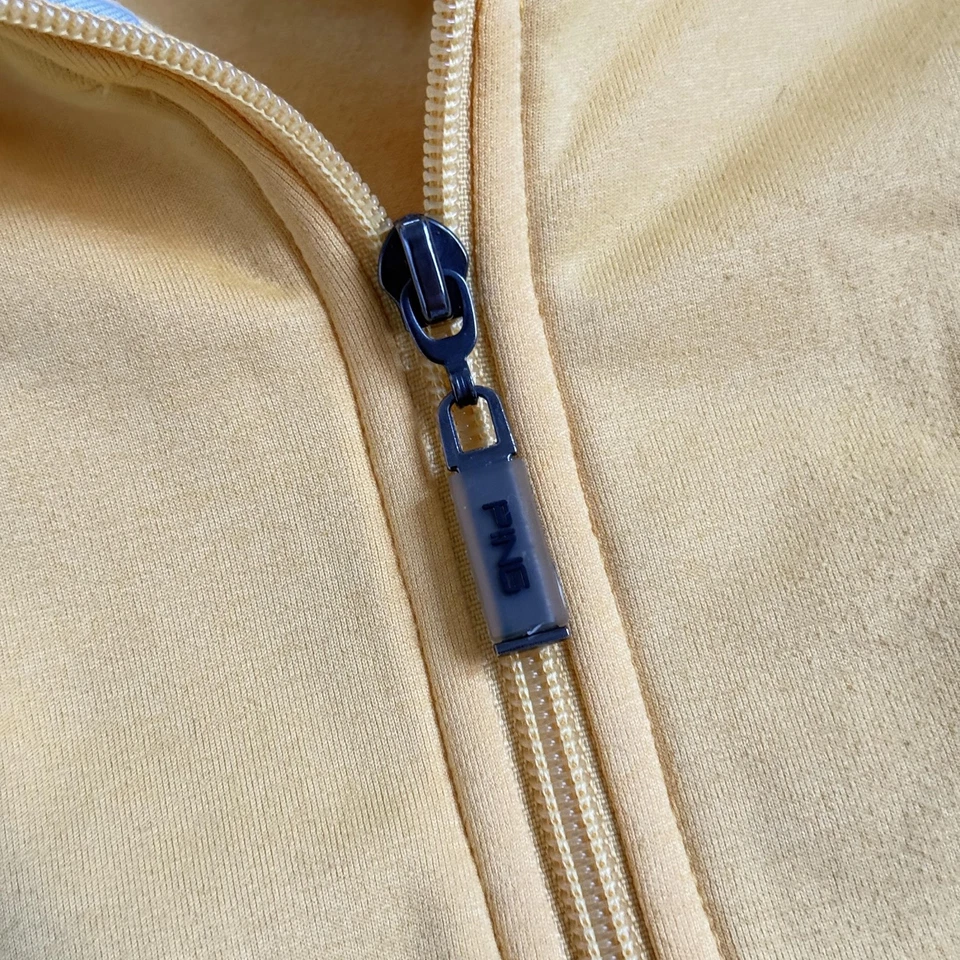Chaleco Pullover de Golf Colección PING Para Hombre Mediano Amarillo Polar Cuarto Cremallera Foto 3 de 4