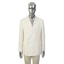 LORO PIANA 3790 Double-Breasted Blazer Jacket In Silk Linen