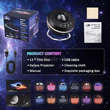 13 in 1 LED Galaxy Projector Starry Night Light Sky Star Party Lamp Planetarium