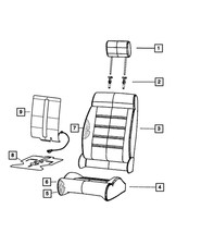 Genuine Mopar Front Seat Back Cover Left 6CF55XDBAA