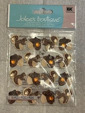 VINTAGE-Jolee's Boutique  EK Stickers -New -Glitter Squirrels & Acorns