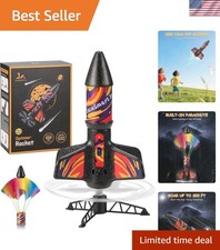 Rocket Launcher for Kids, Motorized Air Rocket Toy with Parachute, Self-Launc...