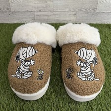 American Eagle Snoopy Peanuts Halloween Mummy Slippers Women Size 8