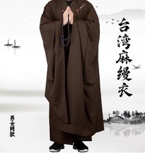 New Buddhist Monk Shaolin Kung Fu Meditation Robe Long Gown Dress