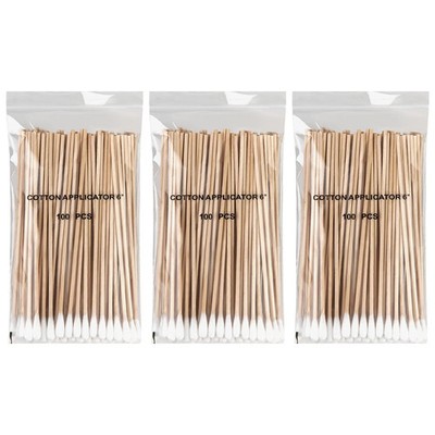 Vaincre 300PCS Long Cotton Swabs - 6 Cleaning Cotton Swab Buds with Wooden