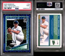 2025 Donruss #163 Trey Yesavage Optic “Blue Velocity” PSA 9!! POP 2!!