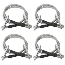 WALPLUS 4 Piece Ropes with Carabiner Rubber Straps Outdoor Sunshade