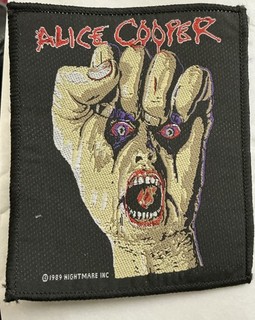 Alice Cooper Raise Your Fist Official 1989 Sew on Patch RARE