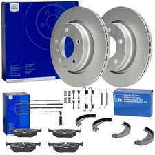 ATE BREMSSCHEIBEN 294mm + BELÄGE + HANDBREMSE HINTEN passend für BMW 3er E46