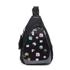 Oxford Ita Bag Kawaii Pin Display Chest Pack Single Shoulder Bag Sport Backpa...